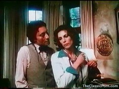 Curly hair girl laid in hot retro movie